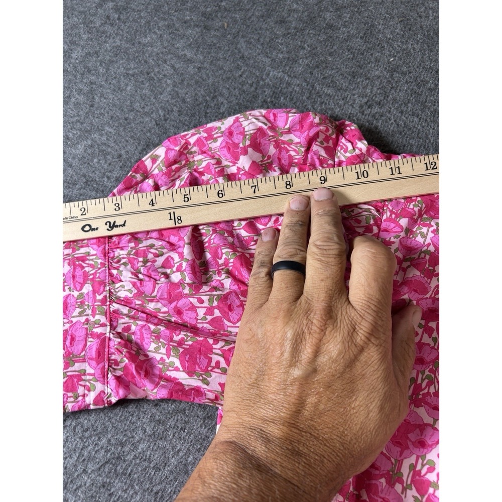NWT HYACINTH HOUSE Louisa Maxi Dress Size XS Pink Poppies Floral Cottagecore - Picture 10 of 11